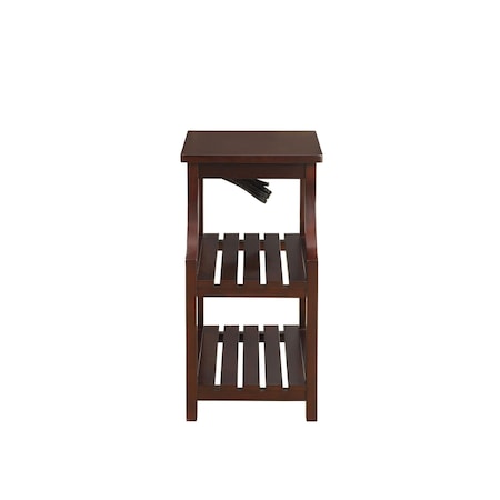 Homeroots 24 x 13 x 20 in. Wasaki Side Table Espresso 286283